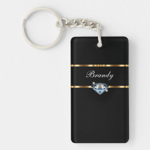 Classy Dames Bling Monogram Sleutelhangers, één Sleutelhanger