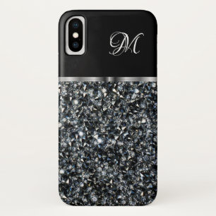Classy Dames Faux Rhinestone Jewel Monogram iPhone X Hoesje