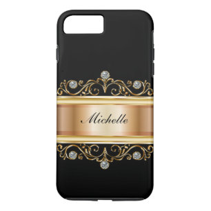Classy Dames Monogram Bling iPhone 8 Plus / 7 Plus Hoesje