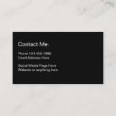 Classy Dames Monogram Style Visitekaartje (Achterkant)