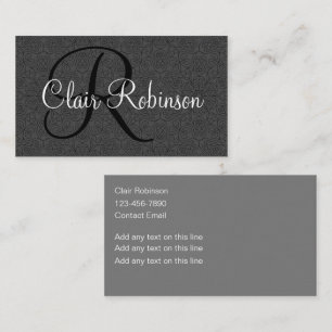 Classy Dames Monogramme Carte de visite Design