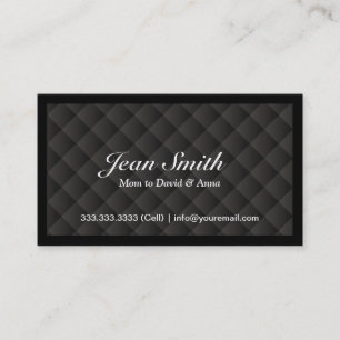 Classy Dark Diamond Quilt mammie-kaart Contactkaartje