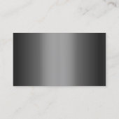 Classy Dark Grey Metal Interpreter Visitekaartje (Achterkant)