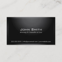 Classy Dark Lawyer Metal Look Carte de visite