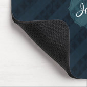 Classy Dark Navy Custom Monogram Versie 2.2 Muismat (Hoek)
