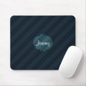 Classy Dark Navy Custom Monogram Versie 2.2 Muismat (Met muis)