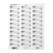 Classy Dark Red Teal Blue Green Floral Wreath Etiket (Full Sheet)