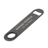 Classy Dark Steel Grey Chic Weave Pattern Speed Flessenopener (Voorkant Gekanteld)