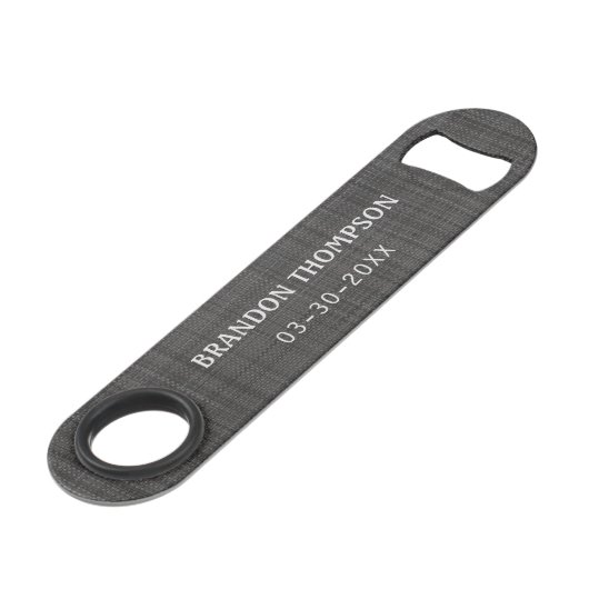 Classy Dark Steel Grey Chic Weave Pattern Speed Flessenopener (Voorkant Gekanteld)