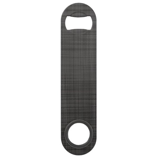 Classy Dark Steel Grey Chic Weave Pattern Speed Flessenopener (Achterkant)