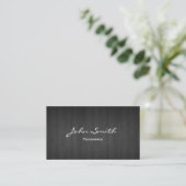 Classy Dark Wood Programmer Visitekaartje (Staand voorkant)