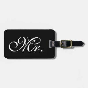 Classy de heer Black Bagagelabel