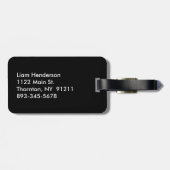 Classy de heer Black Bagagelabel (Achterkant horizontaal)
