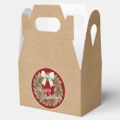 Classy december krans met witte boog vakantie bedankdoosjes (Geopend)