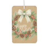 Classy december krans met witte boog vakantie luchtverfrisser (Voorkant)