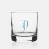 Classy Decoratief Monogramed P Gepersonaliseerd Whisky Glas (Voorkant)