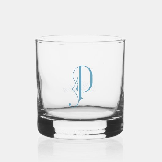 Classy Decoratief Monogramed P Gepersonaliseerd Whisky Glas (Voorkant)