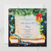 Classy Decorative New Year's Eve Party Scroll Kaart (Voorkant)