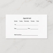 Classy Dental Appointment Visitekaartje (Achterkant)