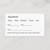 Classy Dentist Office Cartes de rendez-vous Nouvea (Dos)
