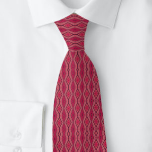 Classy Diamond Business Pink NeckTie Stropdas