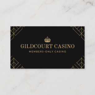 Classy Diamond Motif Royal Casino Carte de visite