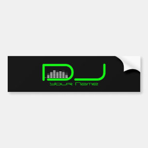 Classy DJ-Bumpersticker met Equalizer Design Bumpersticker