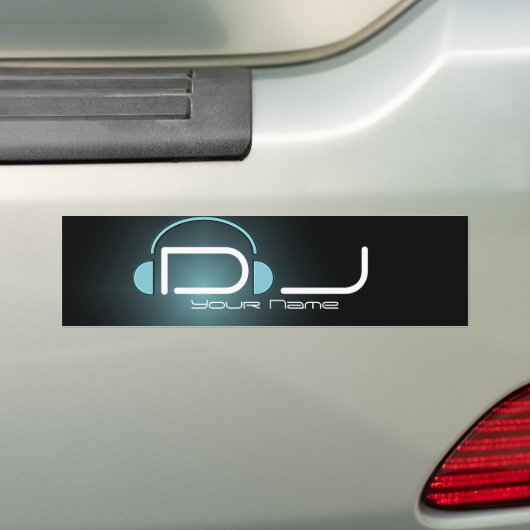 Classy DJ-Bumpersticker met hoofdtelefoon Bumpersticker (Op auto)