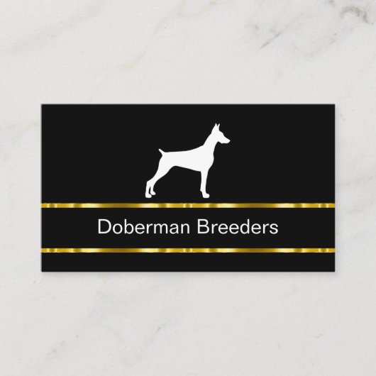 Classy Doberman Pinscher Hondenfokker Visitekaartj Visitekaartje (Voorkant)