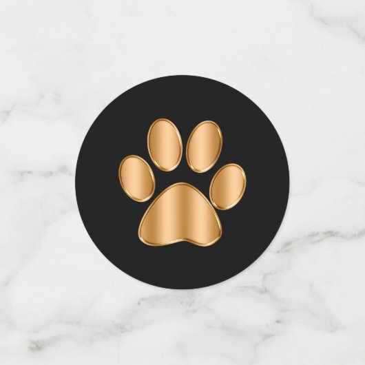 Classy Dog Paw Print Confetti (Kleine voorkant)
