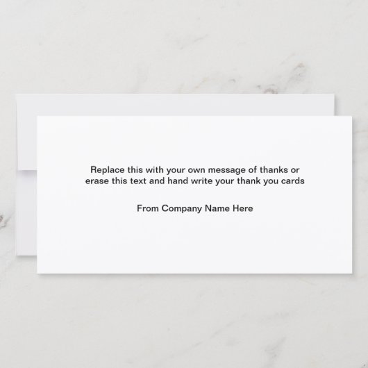 Classy Double Side Flat Business Merci Cartes (Dos)