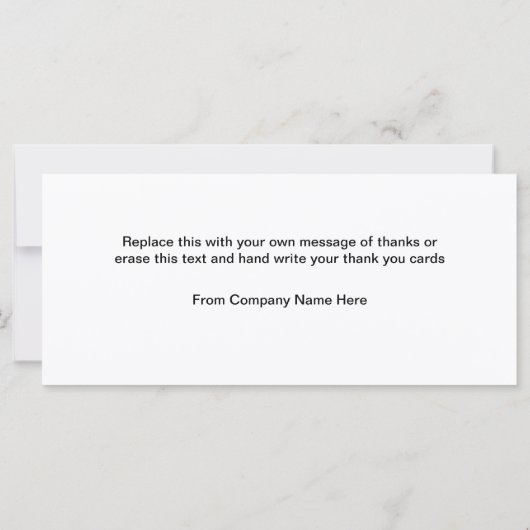 Classy Double Side Flat Business Merci Cartes (Dos)