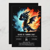 Classy Dragon Birthday Kaart (Voorkant / Achterkant)