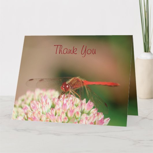 Classy Dragonfly Dank u Bedankkaart (Voorkant)
