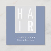 Classy Dusty Blue Hairdresser Visitekaartje (Voorkant)