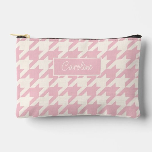 Classy Dusty Roos Blush Pink Houndstooth Pattern Etui (Voorkant)