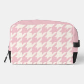 Classy Dusty Roos Blush Pink Houndstooth Pattern Toilettasje (Achterkant)