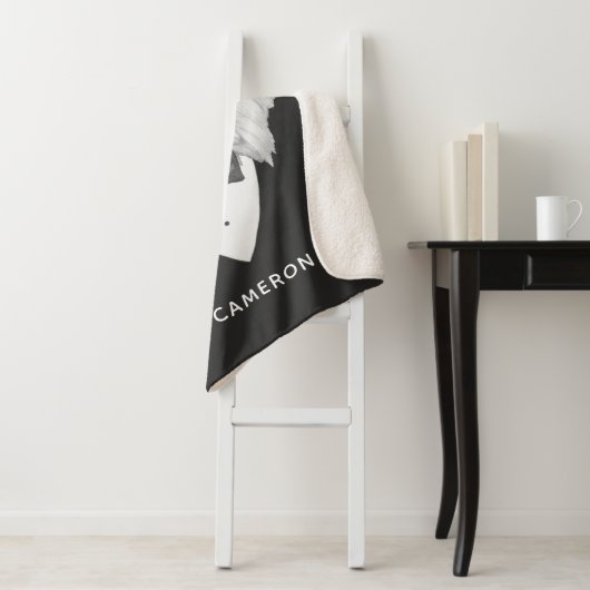 Classy Eagle Portrait | Jouw namen toevoegen Sherpa Deken (In situ)