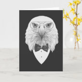 Classy Eagle Portrait Kaart (Gele Bloem)