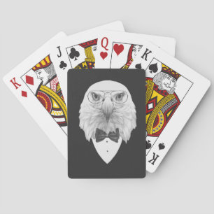 Classy Eagle Portrait Pokerkaarten