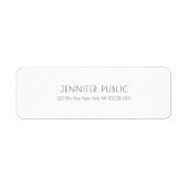 Classy Eenvoudige Witte Sjabloon Professioneel Mod Etiket (Voorkant)