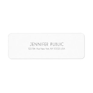 Classy Eenvoudige Witte Sjabloon Professioneel Mod Etiket