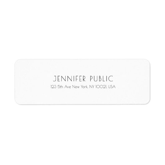 Classy Eenvoudige Witte Sjabloon Professioneel Mod Etiket (Voorkant)