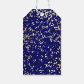 Classy Egypt Gold Sprinkles Navy Blue Dank u Cadeaulabel (Achterkant)