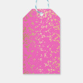 Classy Egypt Gold Sprinkles Roze Verjaardag Cadeaulabel (Achterkant)