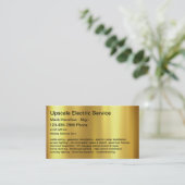 Classy Electricia Services Modern Visitekaartje (Staand voorkant)