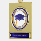 Classy Elegant Afstudeerder Pet School Afstuderen Verguld Banner Ornament (Links)