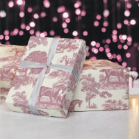 Classy Elegant Chique Roze Paarden Country Toile