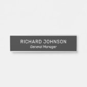 Classy Elegant Custom Name Title Employee Kantoor Deurbordje (Voorkant)