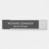 Classy Elegant Custom Name Title Employee Kantoor Deurbordje (Voorkant)